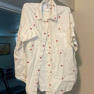 Madewell Courier Top with Embroidered Stars